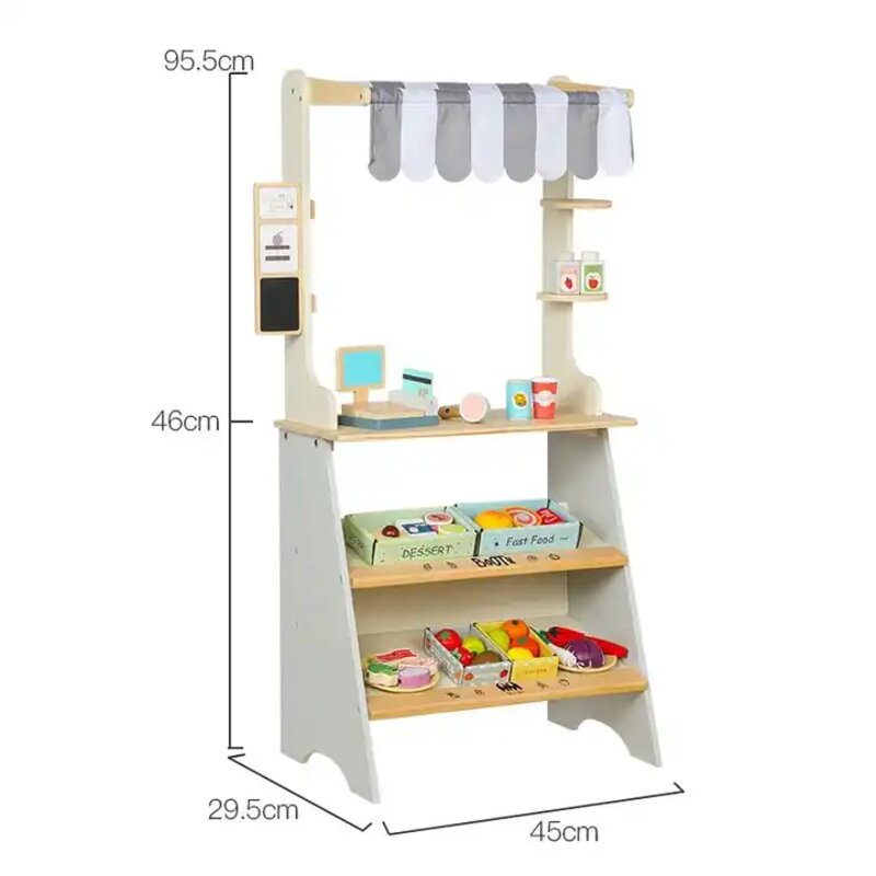 Детска продавница за игра kowaku со каса, 92 cm - Image 3