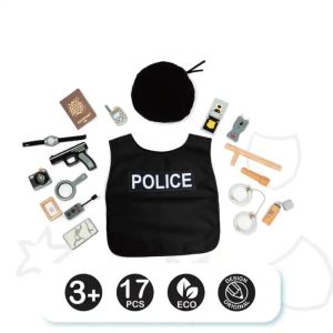 drven policiski komplet so elek kapa i dodatoci