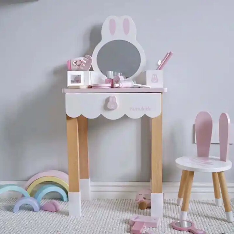 Дрвен сет за шминкање nunukids со 16 делови - Image 4