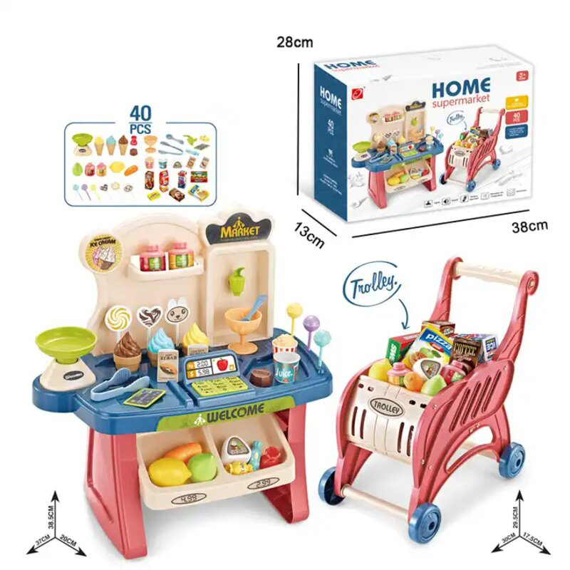 detski supermarket so kolichka Mundo Toys so 40 delovi