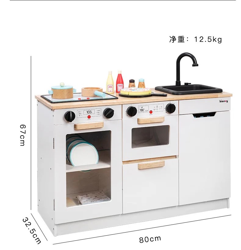 Голема детска кујна со чешма и рерна 80 cm - Image 2