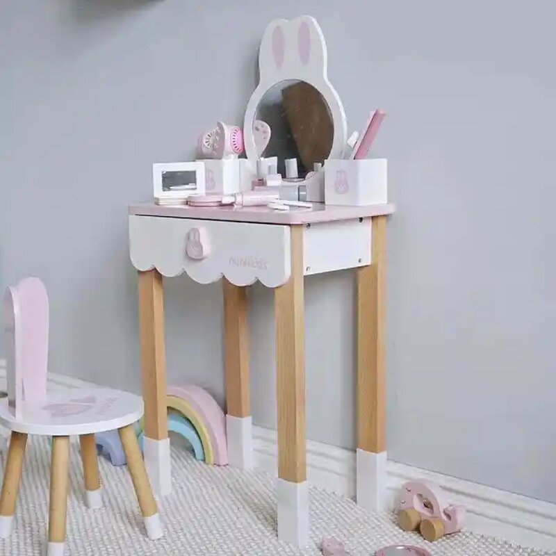 Дрвен сет за шминкање nunukids со 16 делови - Image 7