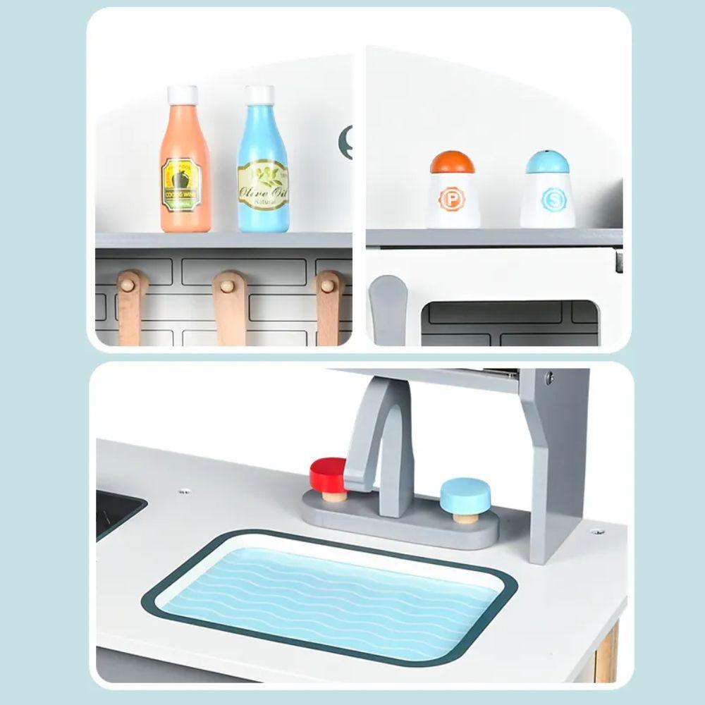 Голема дрвена кујна за деца Little Chef Pro 103,5 cm - Image 4
