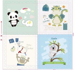 detska podloga za igra BBT so panda zmejche ovca i koala