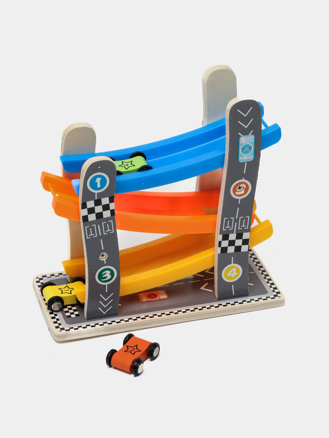 Дрвена патека со колички – TacToy 21 cm - Image 5