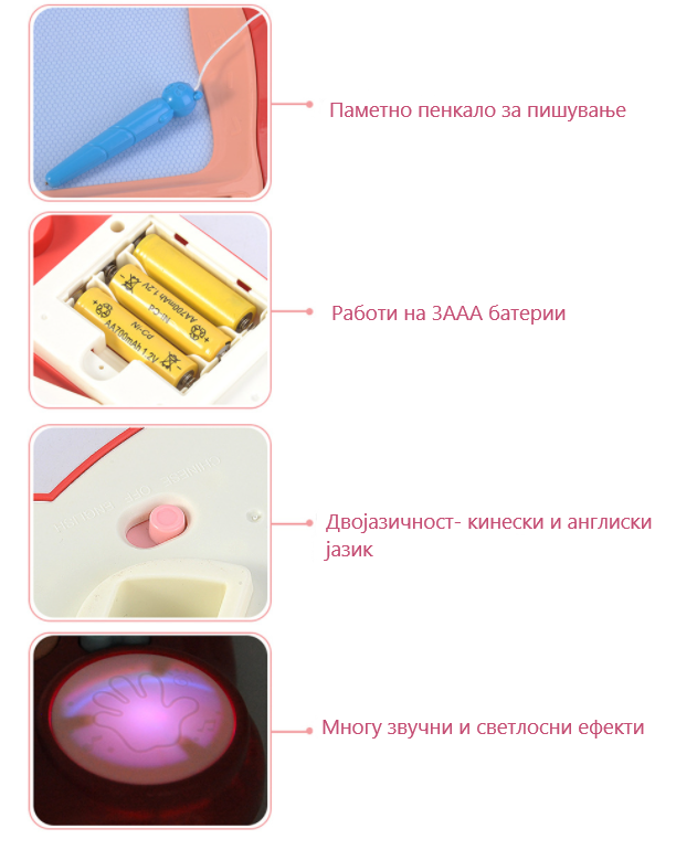Паметна масичка за деца со 3D табла и клавир - Image 7