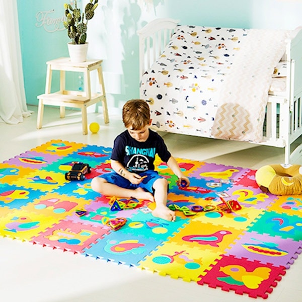 Подлога од спојливи коцки 10 парчиња 29 × 29 см - Image 2